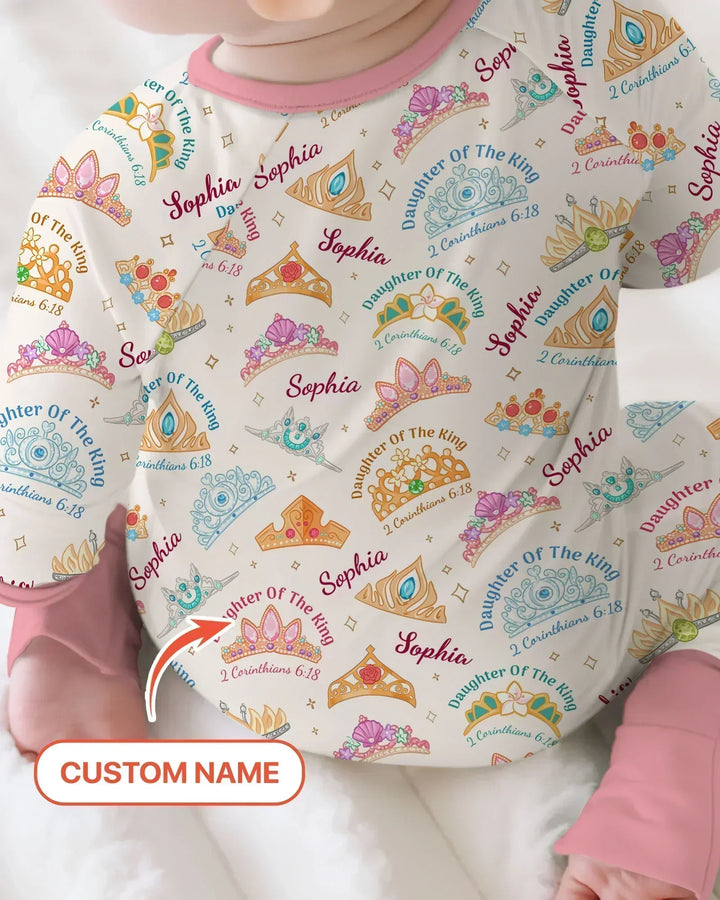 Hija del Rey Nombre Personalizado Bambú Convertible con Cremallera