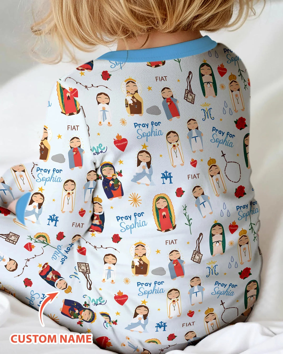 Mother Mary Pray For Me Custom Name Bamboo Convertible Zippy