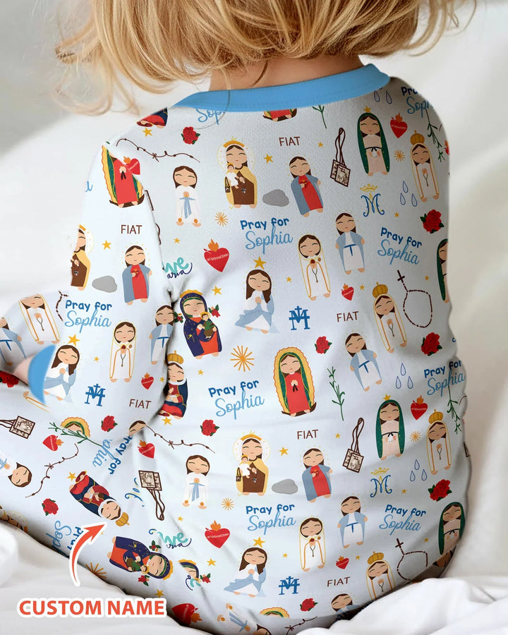 Mother Mary Pray For Me Custom Name Bamboo Convertible Zippy