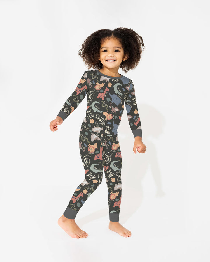 Funny African Animals Two Piece Long Sleeve Pajama Set