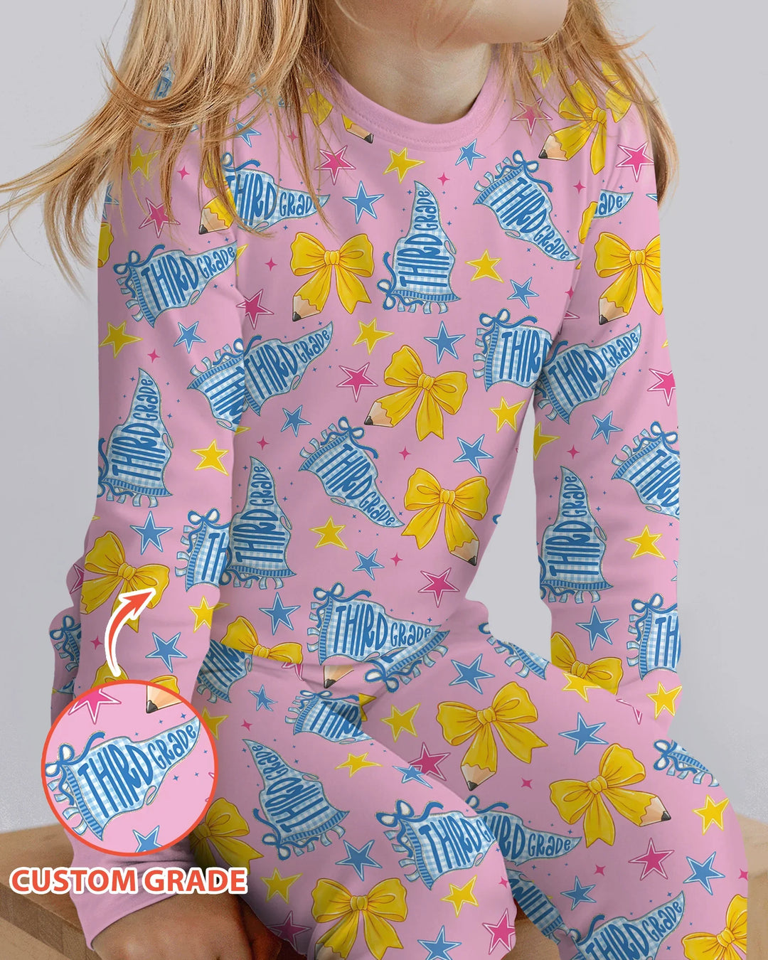 Conjunto de pijama de dos piezas de bambú con mangas largas, plantilla PERSONALIZADA
