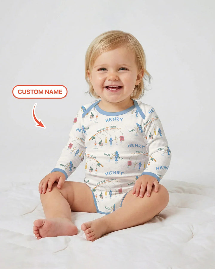 Gerippte Babykleidung mit individuellem Foto - Weich &amp; Skizzenhaft