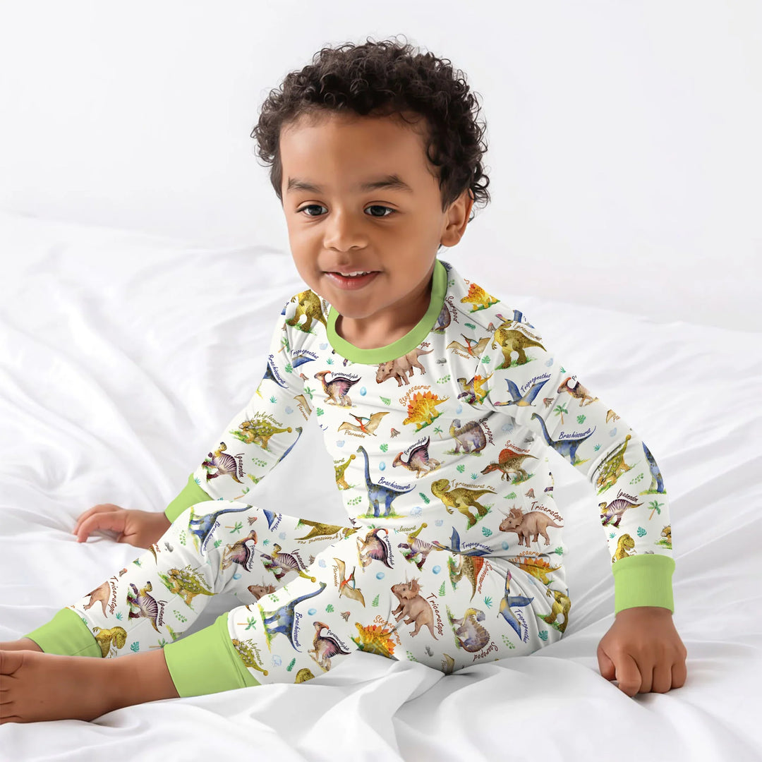 Dino Dreamland Two Piece Long Sleeve Pajama Set