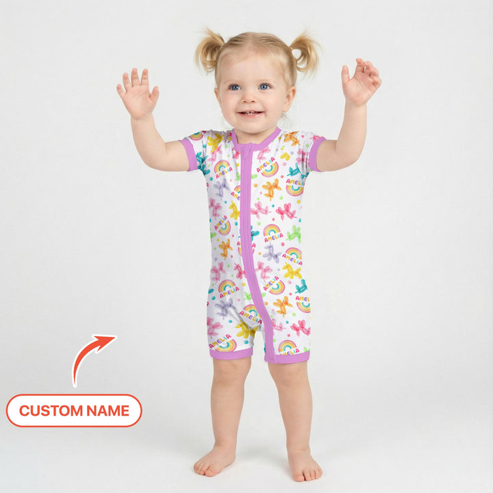 Sweet Balloon Dreams Custom Name Shorty Zippy