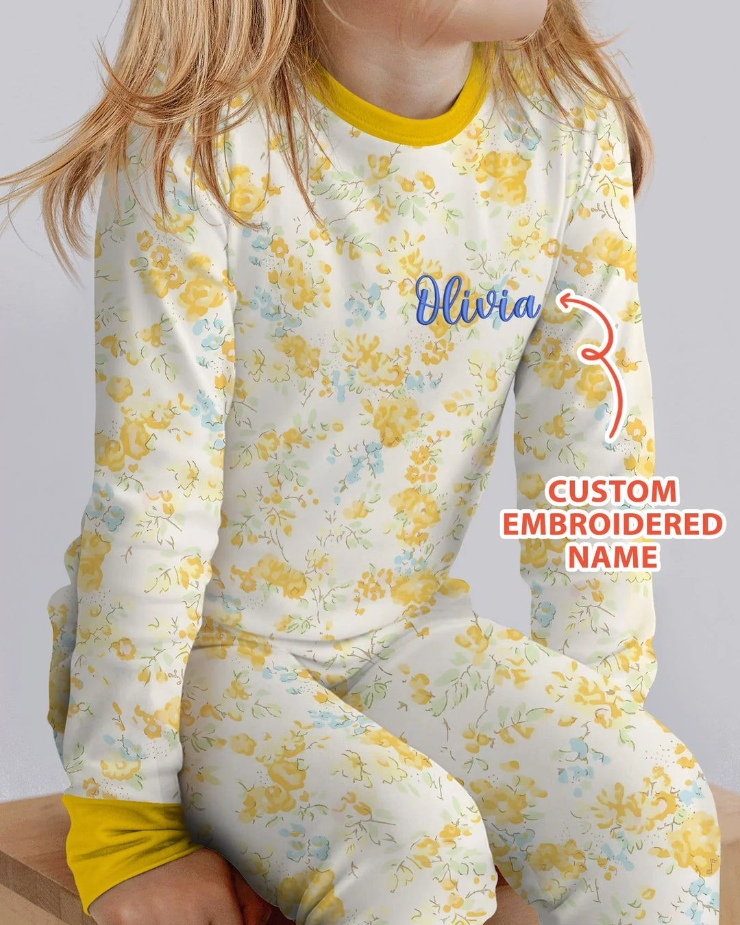Zweiteiliges Langarm-Pyjama-Set mit Sommerfrüchten
