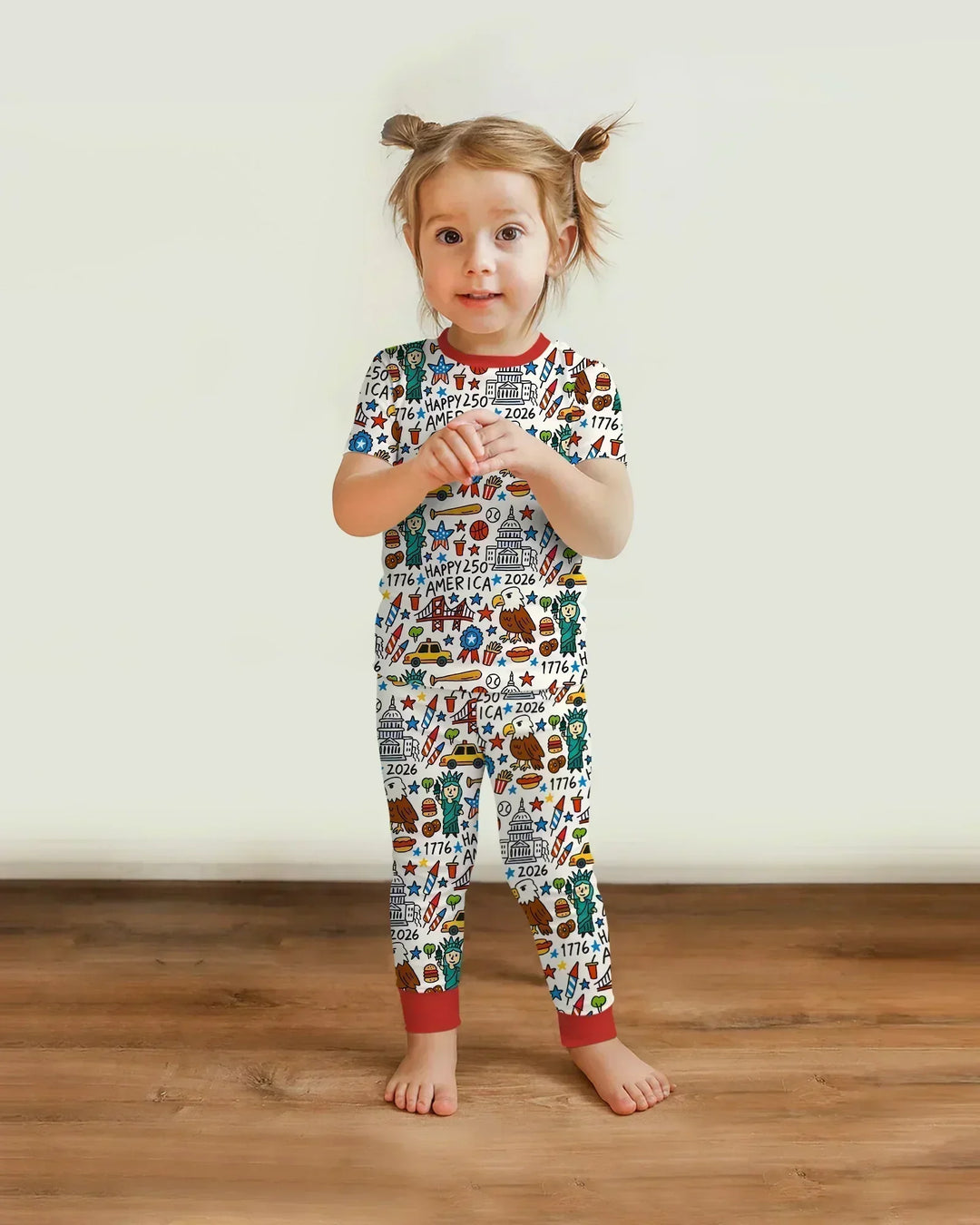 Doodle America 250th Anniversary Family Two Piece Short Sleeve Pajama Set