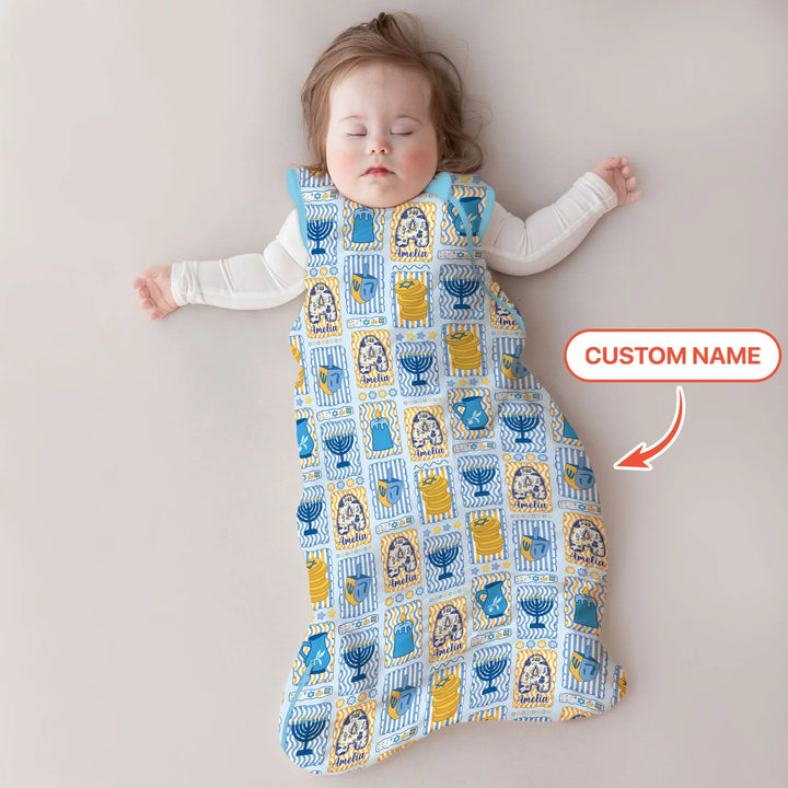 Custom Name Hanukkah Wonderland Sleep Bag