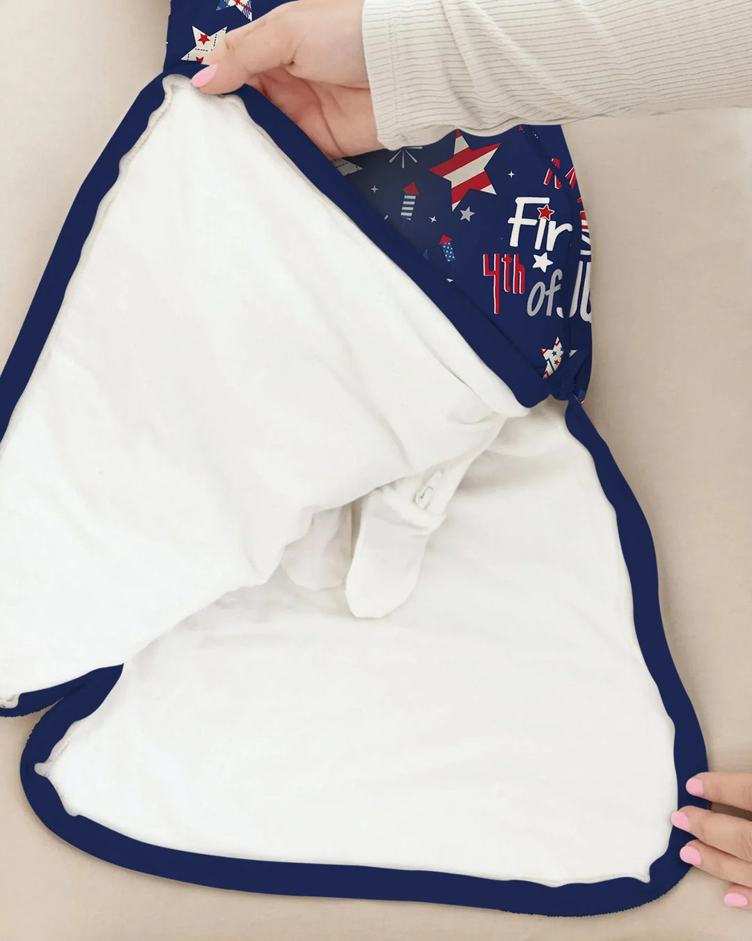 My First 4th of July Star Striped Bamboo Sleep Bag