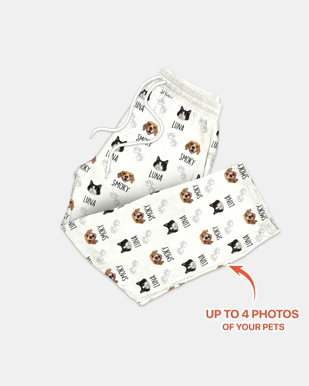 Custom Name and Pet Photos Men's Pajama Set