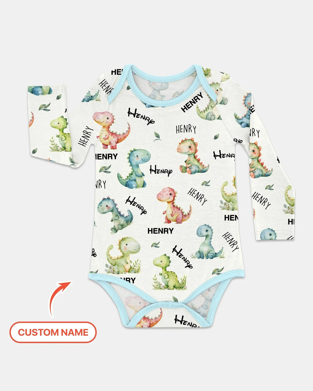 Dinosaur Custom Name Bodysuit