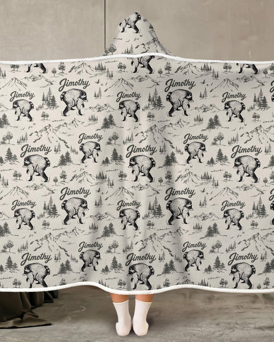 Manta con capucha de bambú para llevar modelo Template