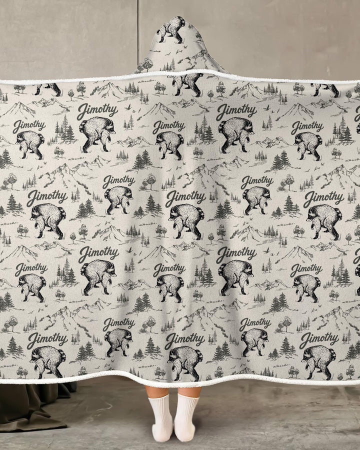 Manta con capucha de bambú para llevar modelo Template