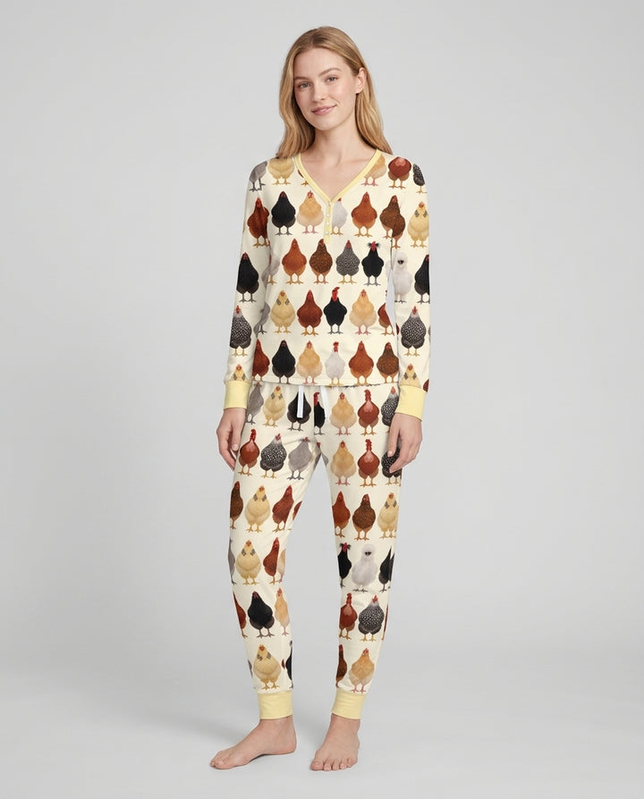 Cluckin' Cute Bamboo Women Pajama Set