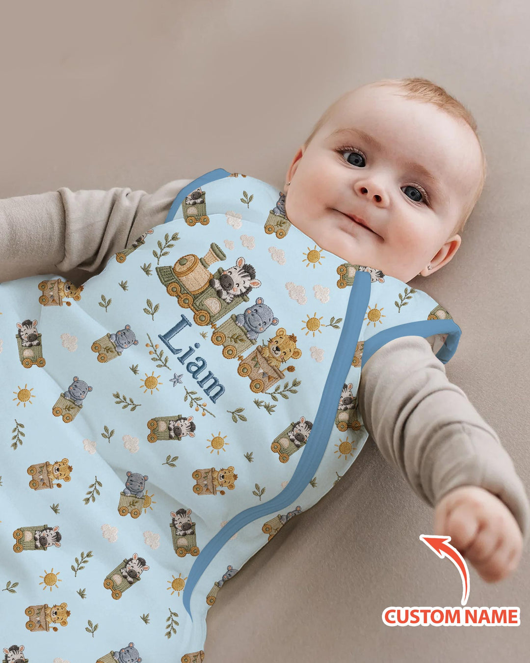 Cute Animal Train Bamboo Sleep Bag