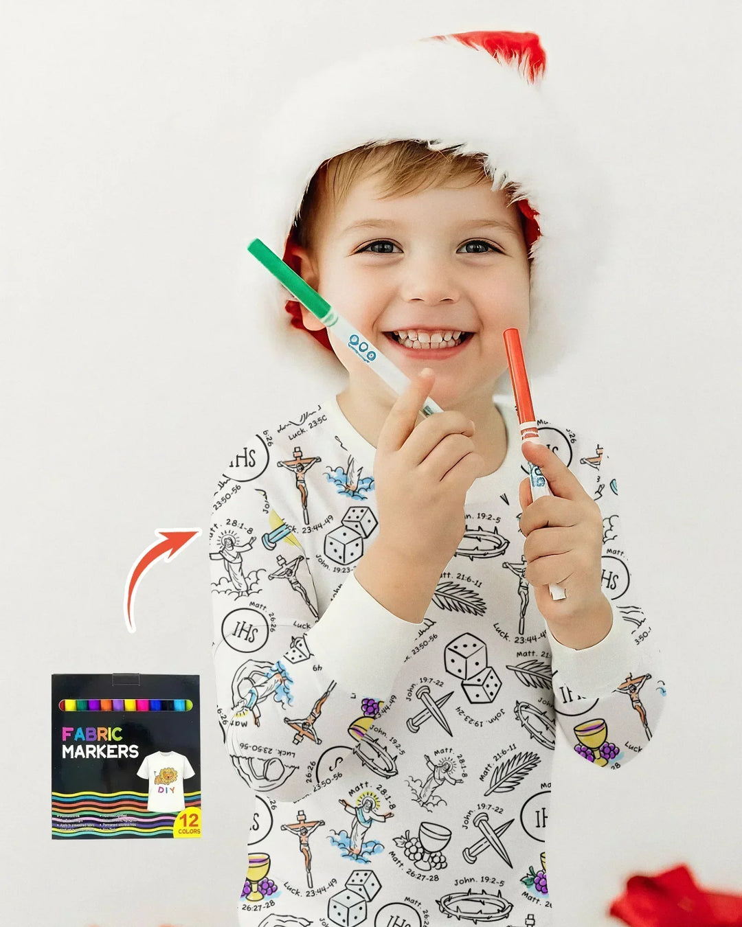 Easter Story Colorable Two Piece Long Sleeve Pajama Set