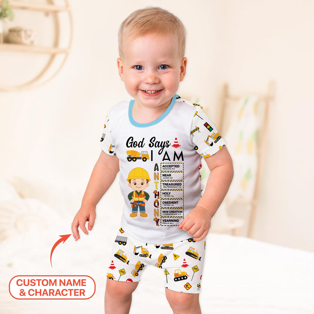 Zweiteiliges Pyjama-Set mit kurzen Ärmeln und Shorts im Sommer-Design