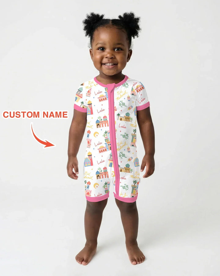 Eid Mubarak Custom Name Shorty Zippy