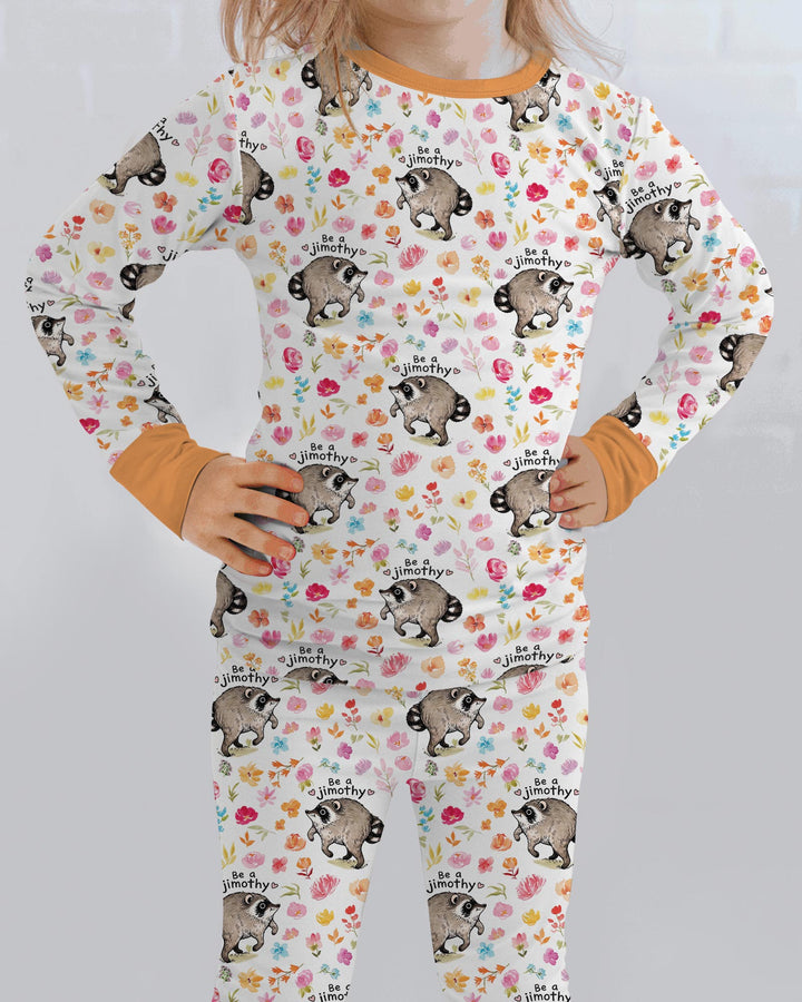 Conjunto de pijama de dos piezas de bambú con mangas largas, plantilla PERSONALIZADA