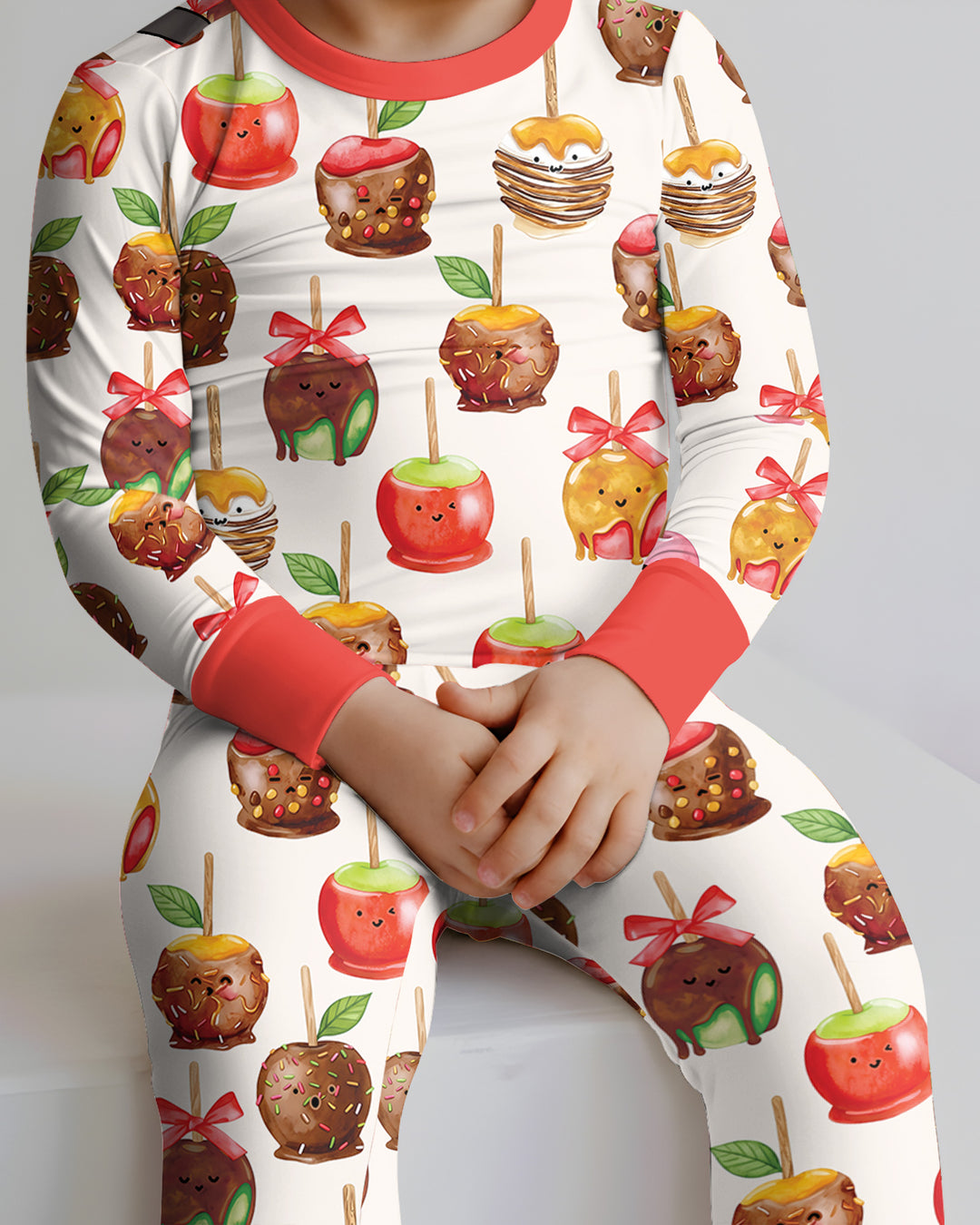 Conjunto de pijama de dos piezas de bambú con mangas largas, plantilla PERSONALIZADA