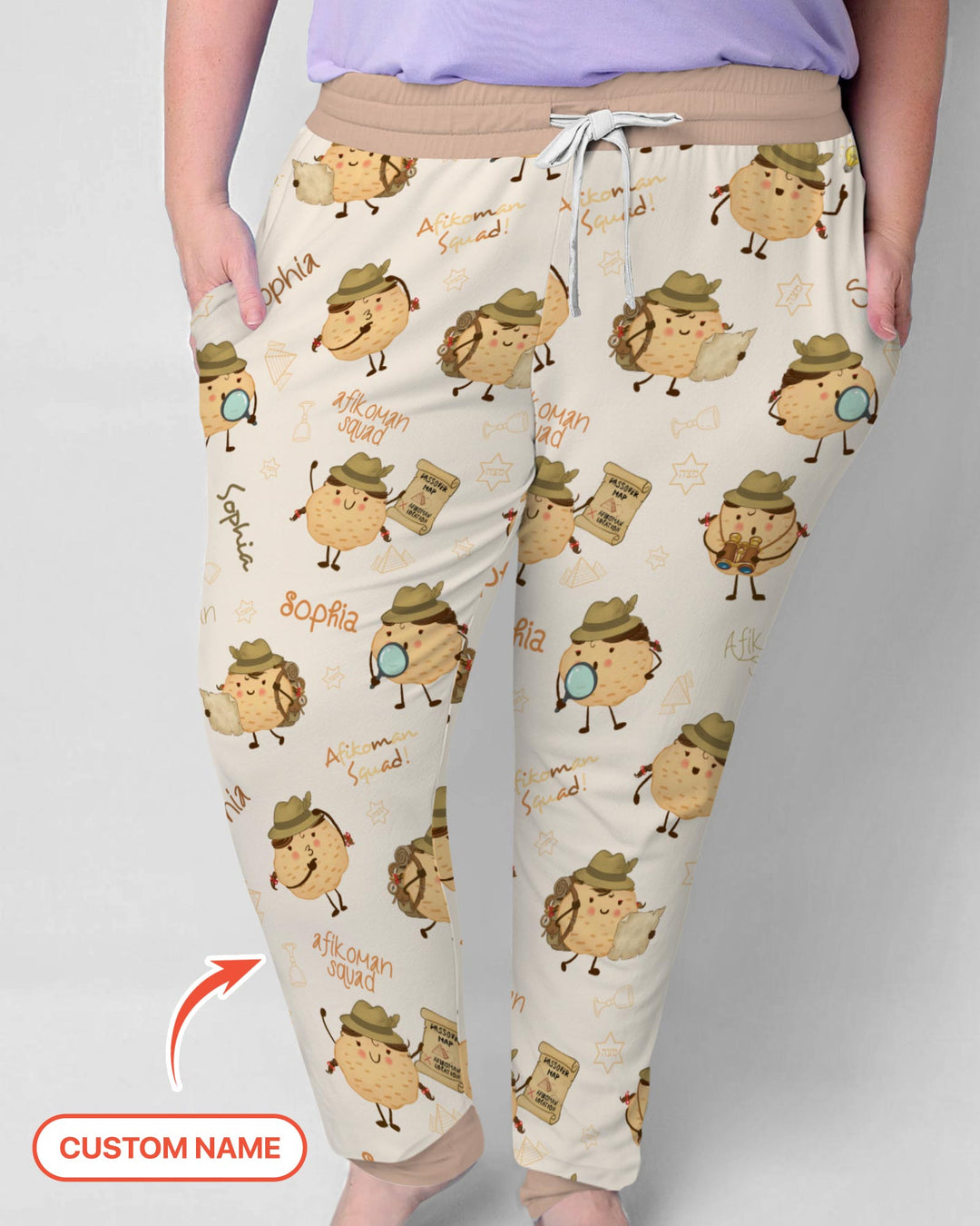 Custom Name Passover Afikoman Women Pajama Set