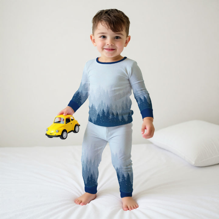Winter Forest Two Piece Long Sleeve Pajama Set