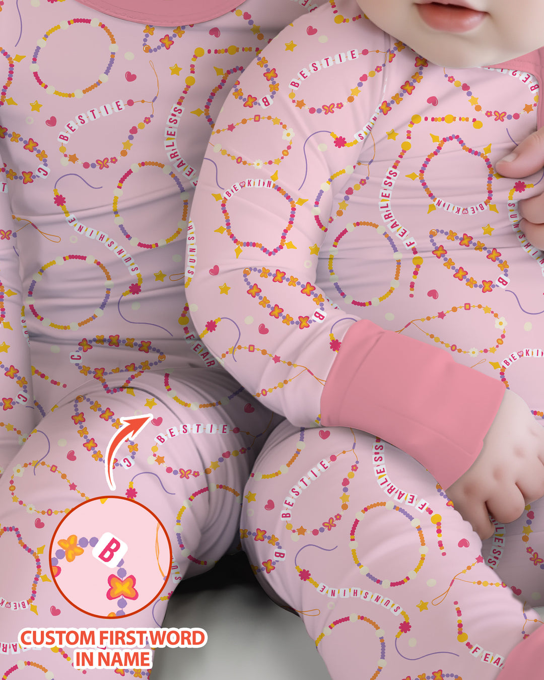 Conjunto de pijama de dos piezas de bambú con mangas largas, plantilla PERSONALIZADA