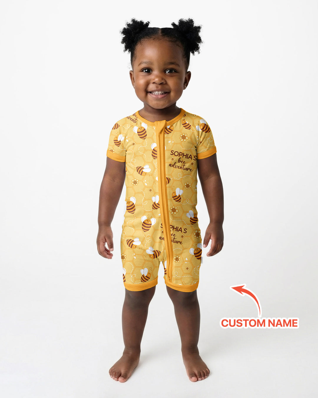 Custom Name Bee Back To School Bamboo Shorty Zippy