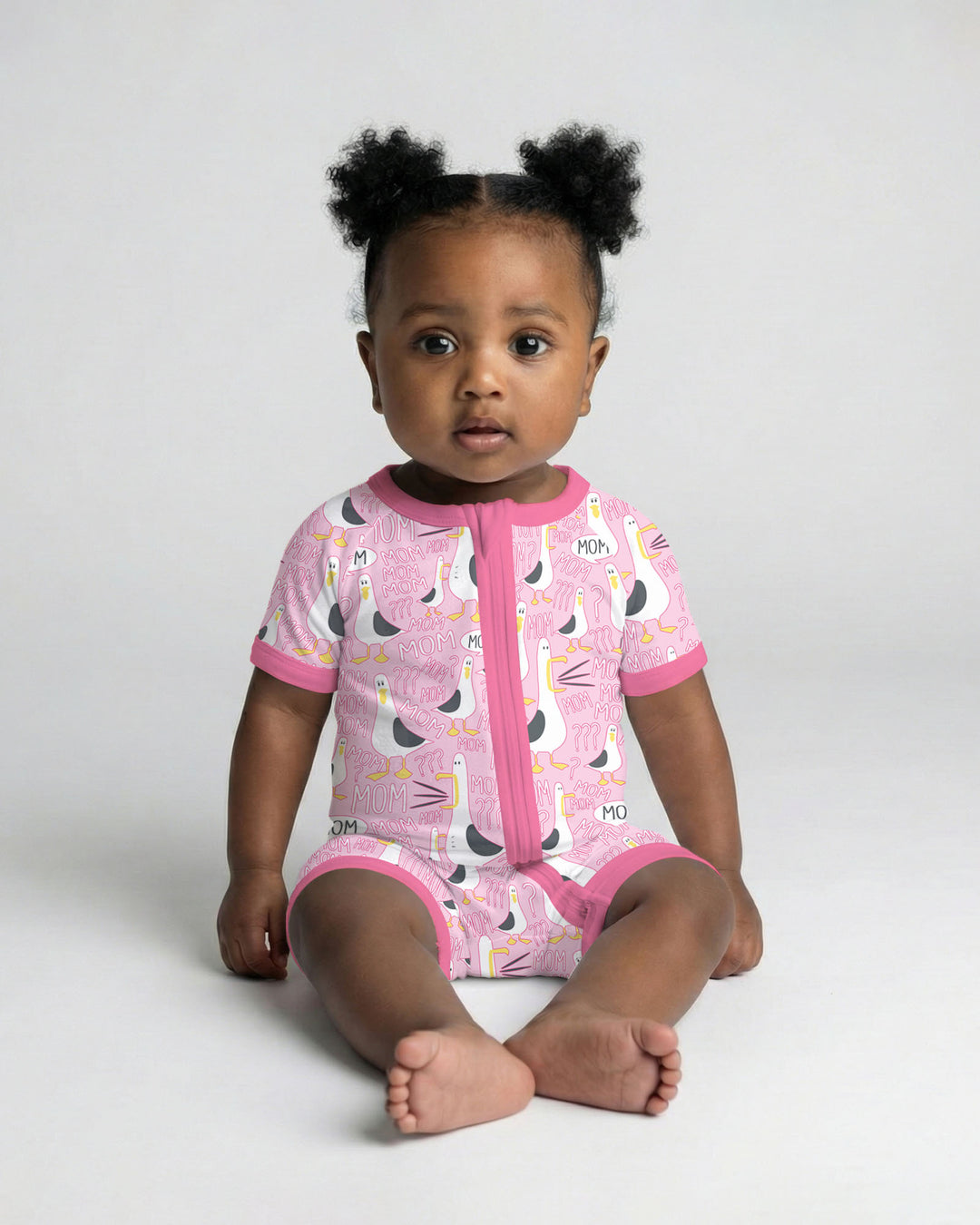 Funny Seagull MOM Shorty Zippy