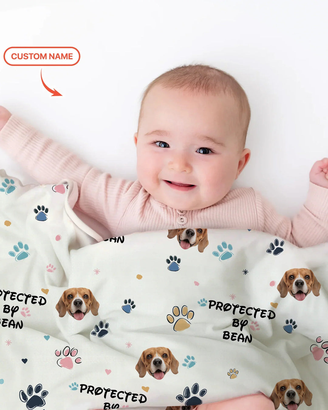 Custom Dog Pattern Blanket