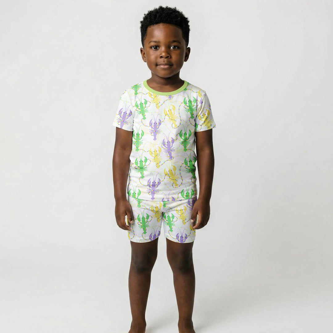 Template Zweiteiliges Pyjama-Set mit kurzen Ärmeln und Shorts
