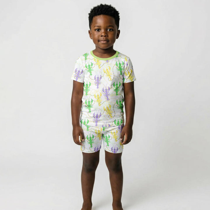 Template Zweiteiliges Pyjama-Set mit kurzen Ärmeln und Shorts