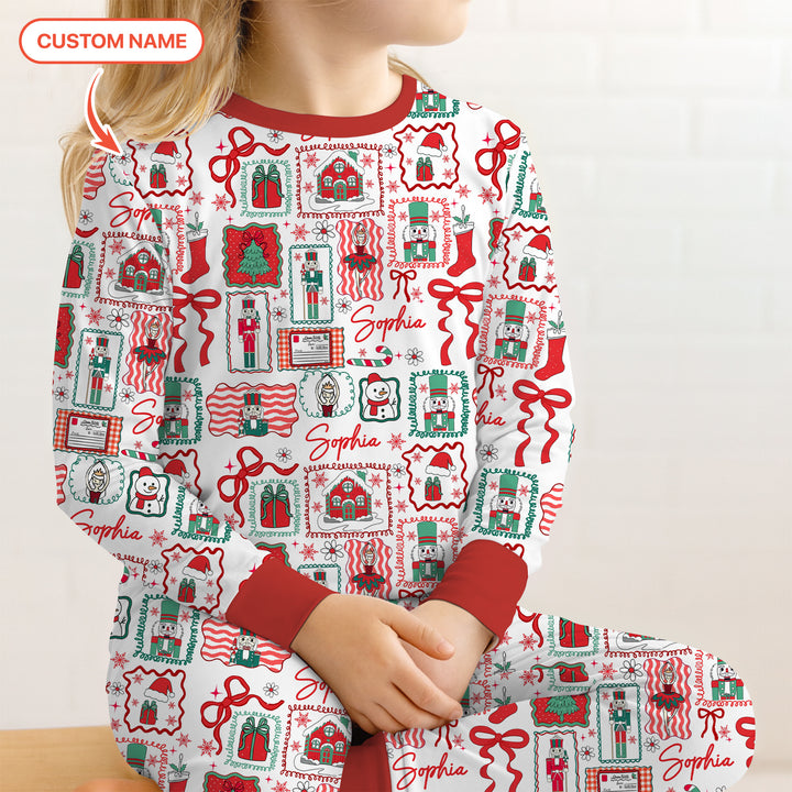 Personalized Nutcracker Parade Two Piece Long Sleeve Pajama Set