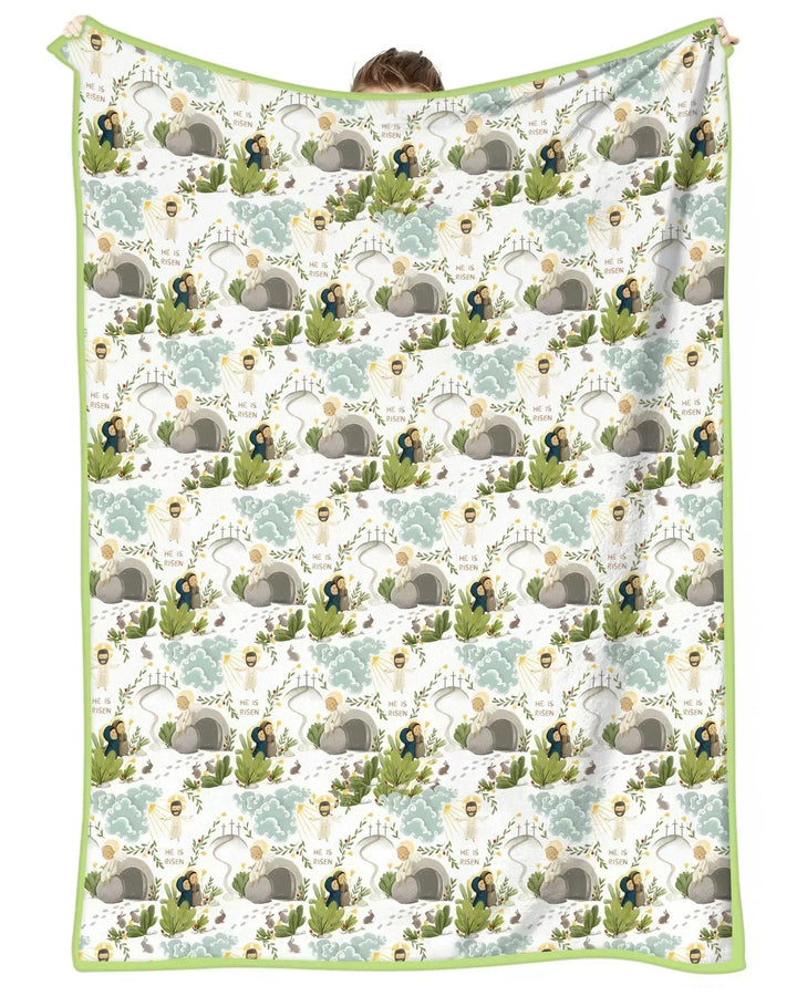 Matthew 28:1–8 He Is Risen Bamboo Blanket