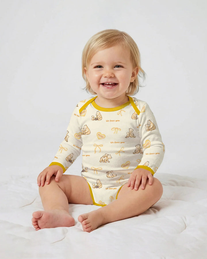 Sweat Yellow Mama Bear Bodysuit