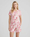 Blushing Wildflowers Bamboo Women Short Sleeve Short Pajama Set