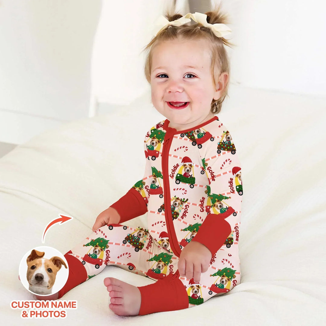 Gerippte Babykleidung mit individuellem Foto - Weich &amp; Skizzenhaft