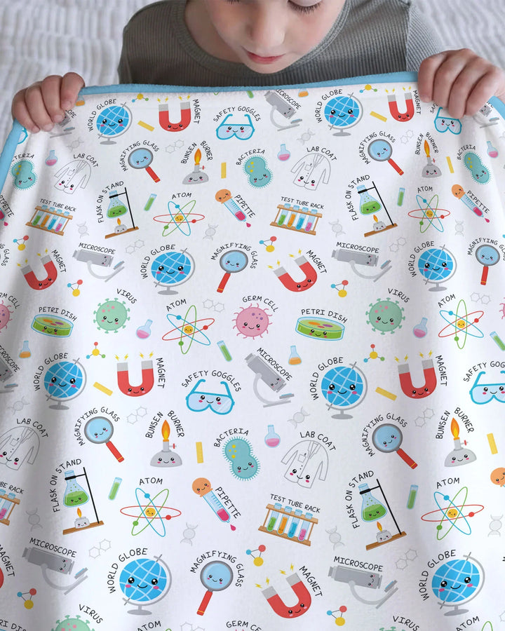 Science Fun Family Matching Bamboo Blanket
