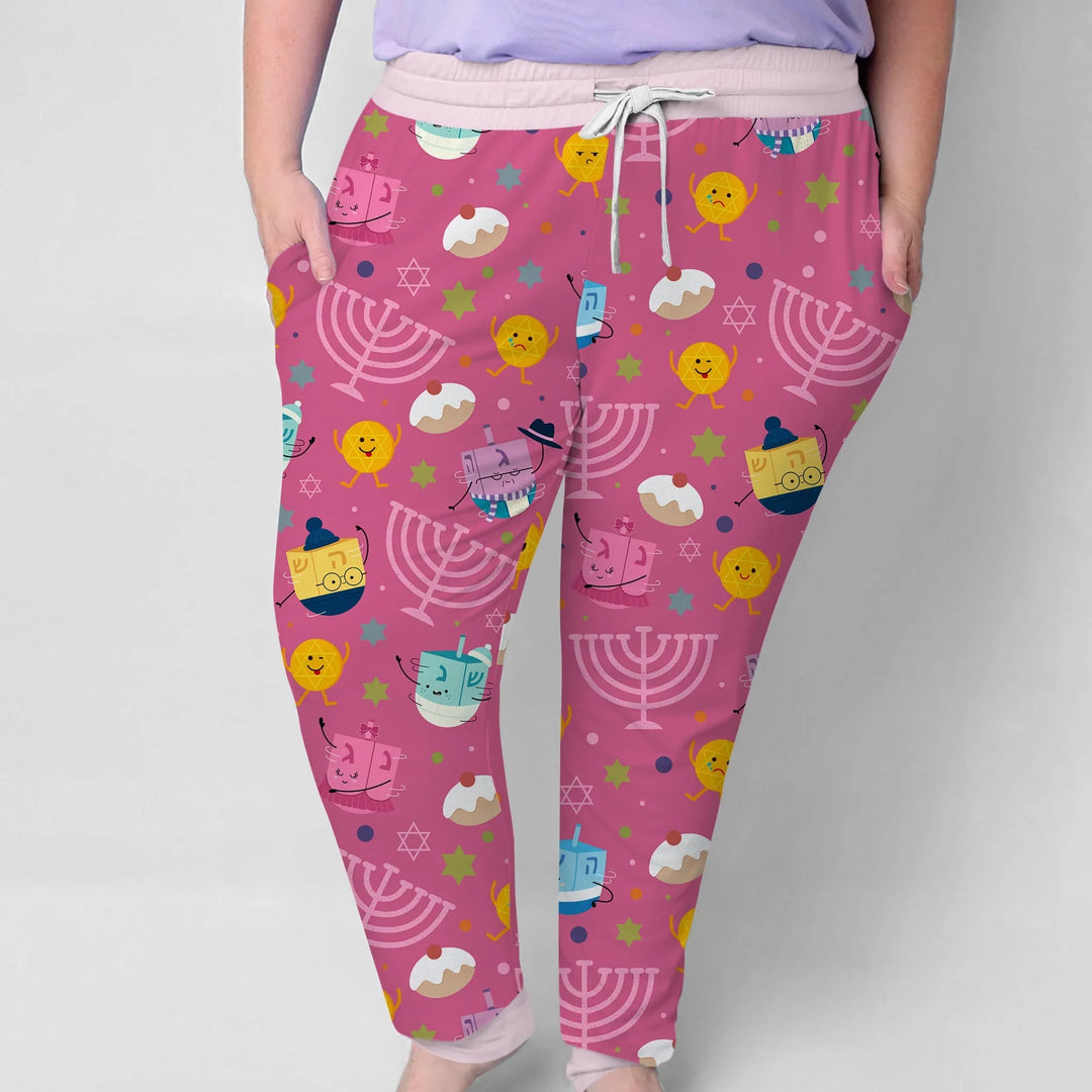 Hanukkah Little Dreidel Family Women Pajama Set