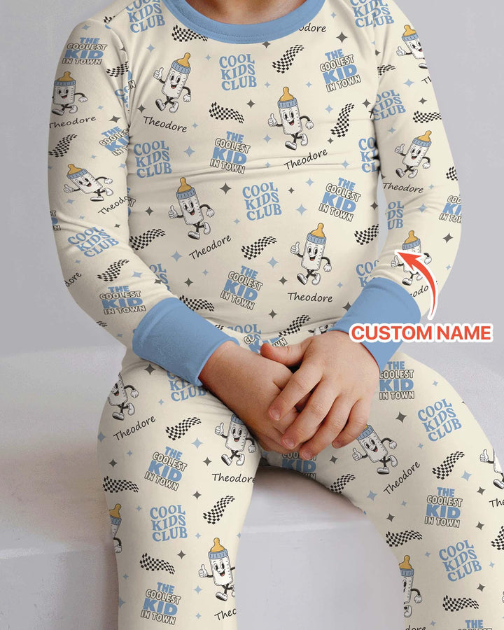 Zweiteiliges Langarm-Pyjama-Set mit Sommerfrüchten