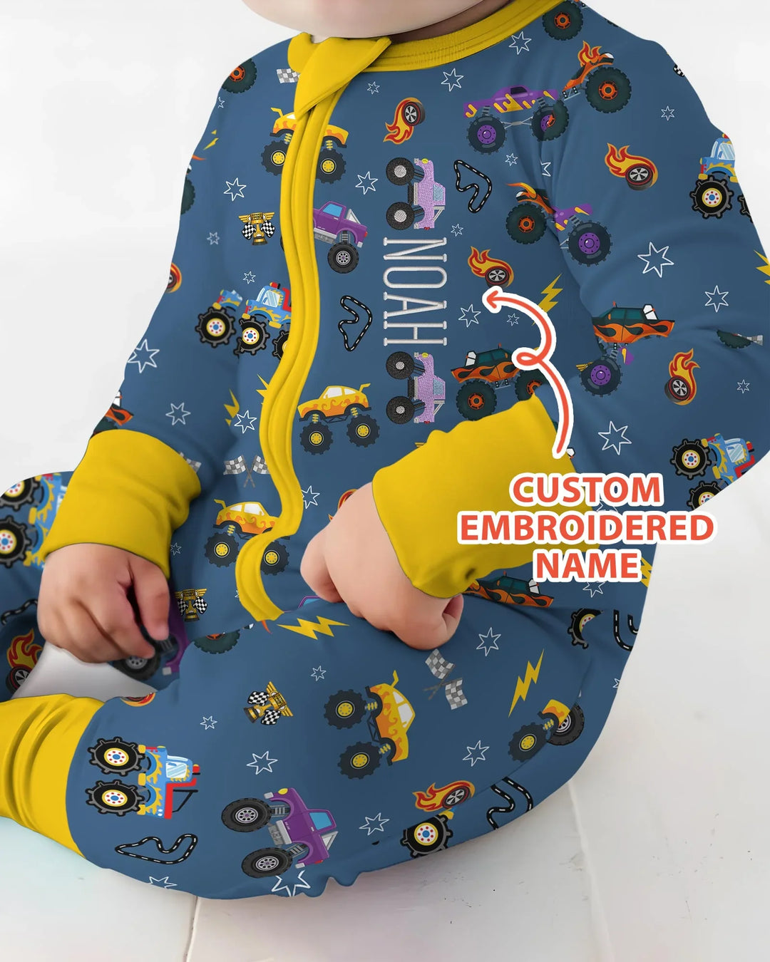 Gerippte Babykleidung mit individuellem Foto - Weich &amp; Skizzenhaft