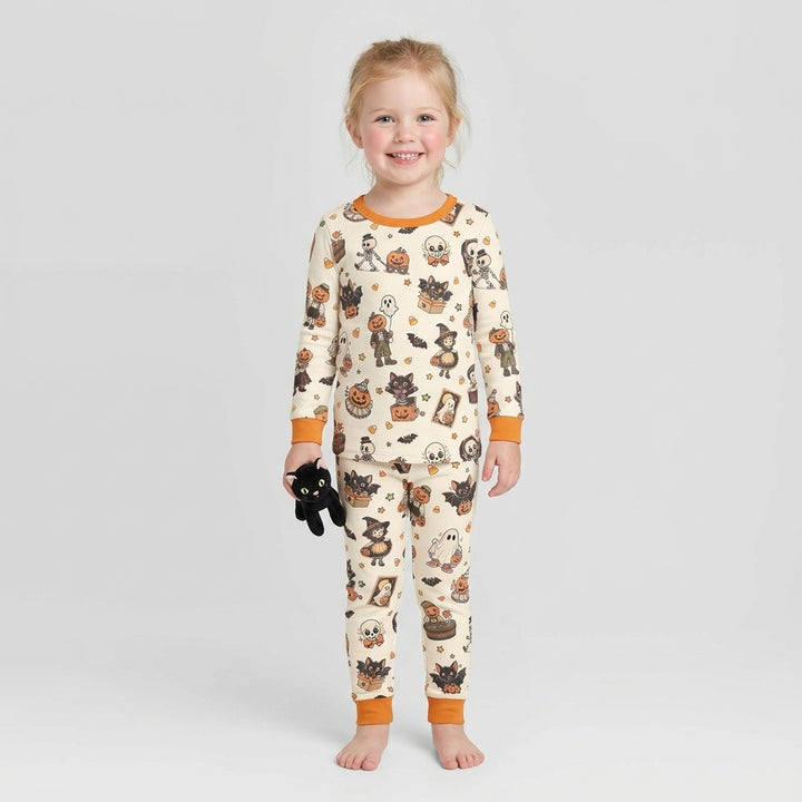 Vintage Halloween Bamboo Two Piece Long Sleeve Pajama Set