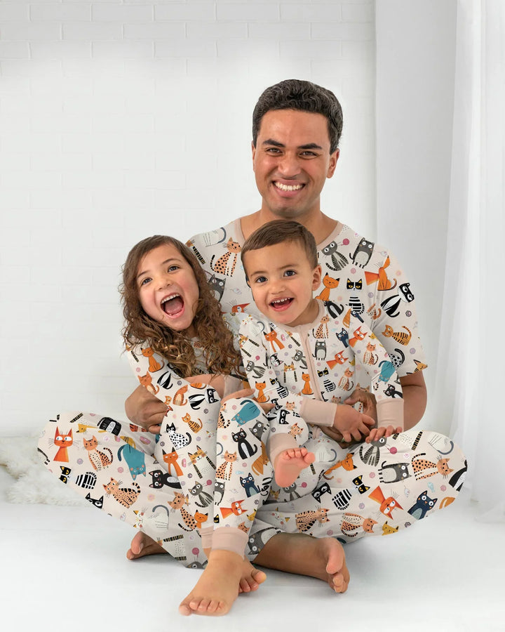 Goofy Mischief Cat Family Matching Bamboo Convertible Zippy