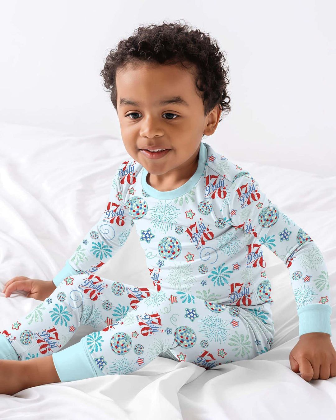 Land Of Free Family Matching Bamboo Two Piece Long Sleeve Pajama Set