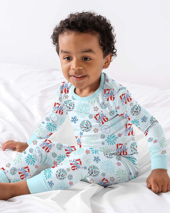 Land Of Free Family Matching Bamboo Two Piece Long Sleeve Pajama Set