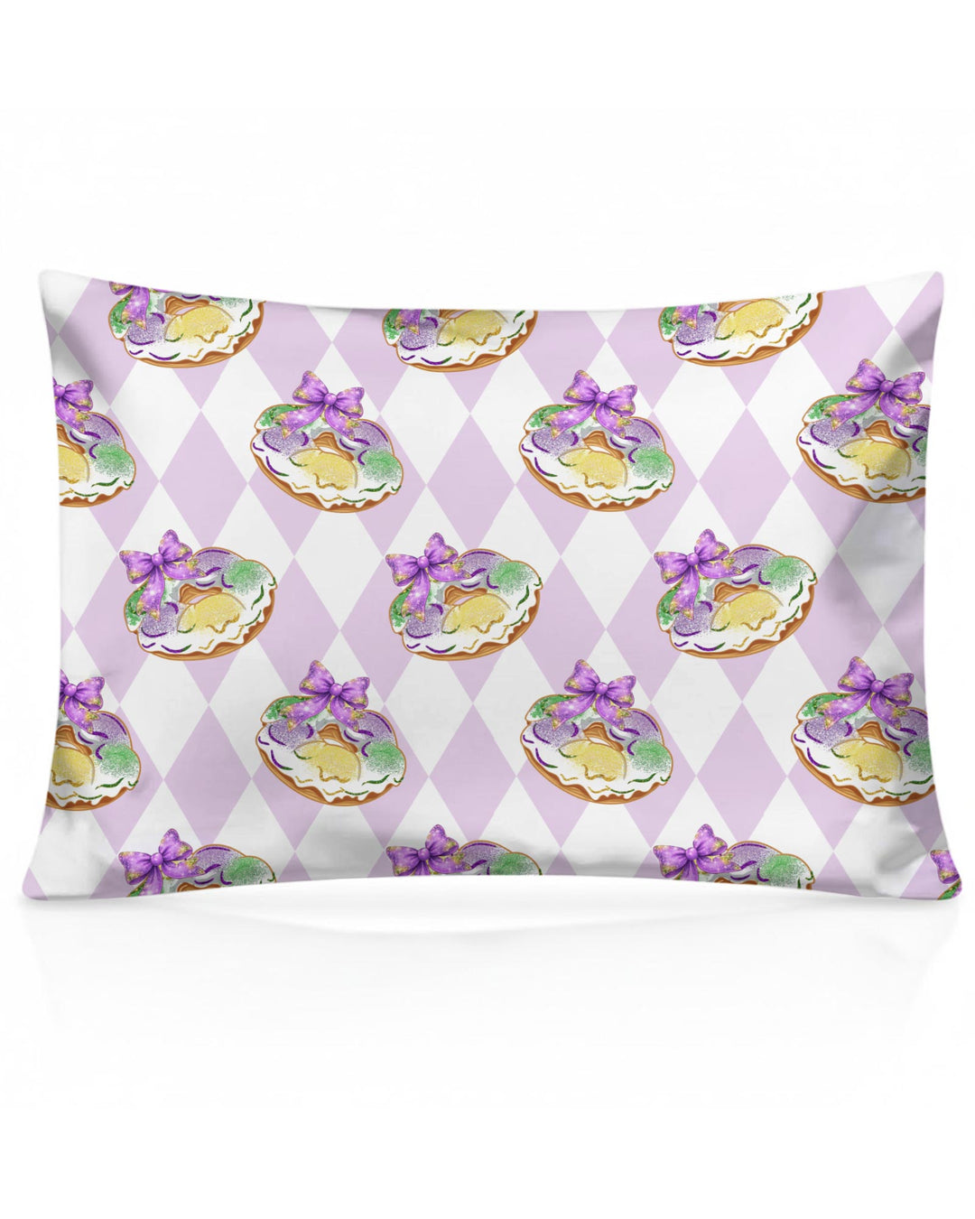 Mardi Gras Donut Pillow Case