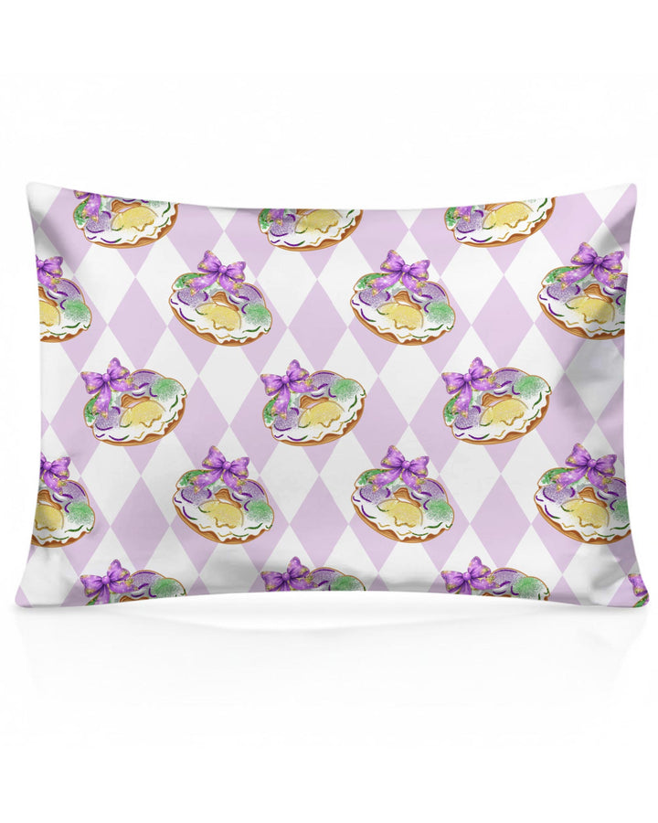 Mardi Gras Donut Pillow Case