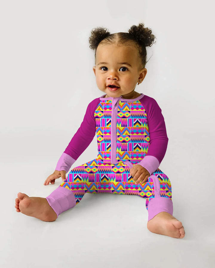 Kente Vibes Family Matching Bamboo Convertible Zippy