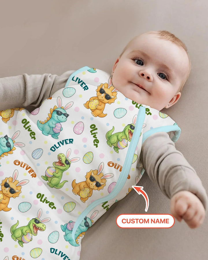 Custom Name Dinosaur on the Hunt Sleep Bag