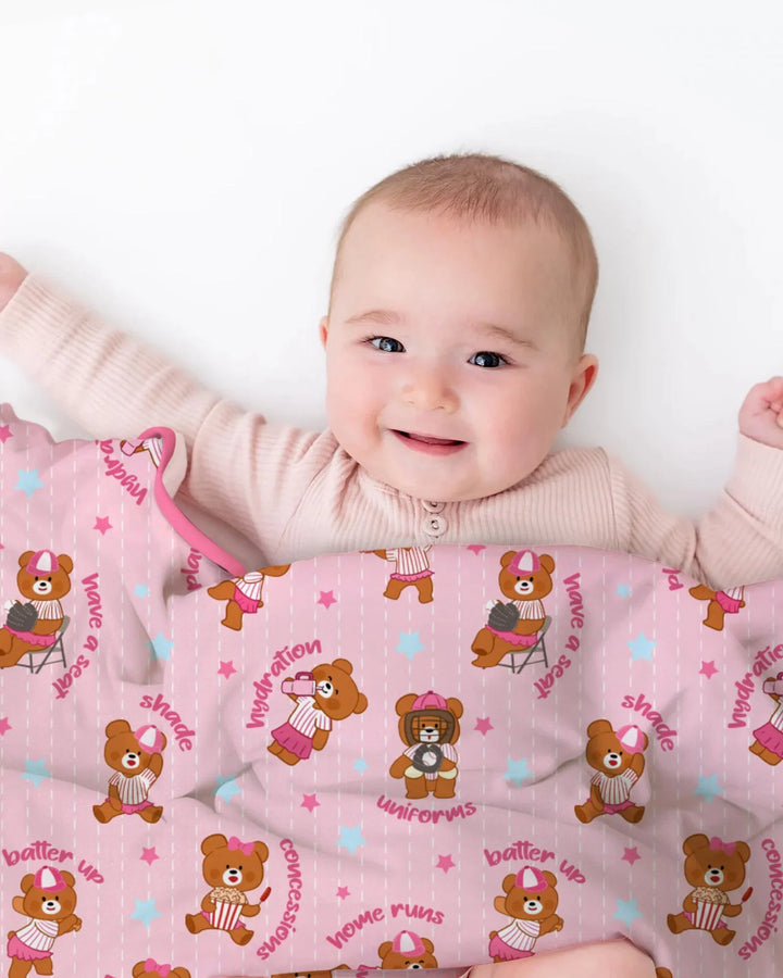 Born To Play Baseball Bamboo Blanket