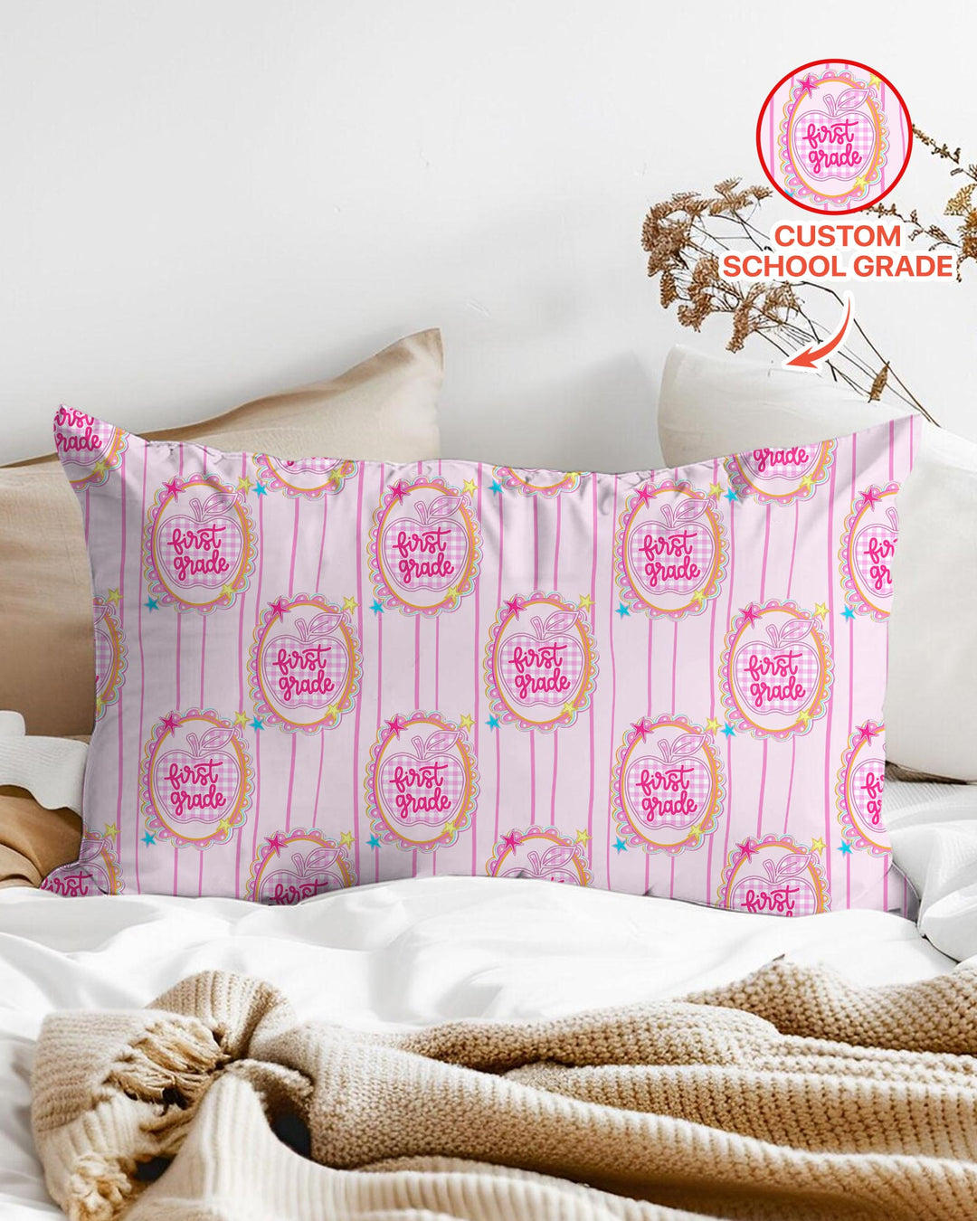 Plantilla de funda de almohada de bambú personalizada